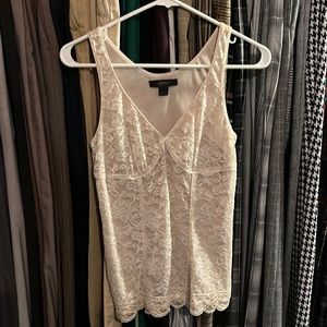 Vintage Express cream lace camisole tank top